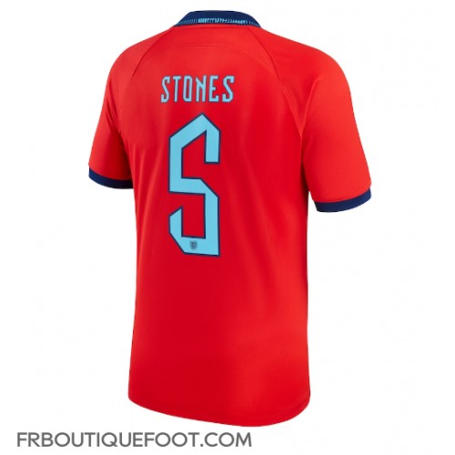 Maillot de foot Angleterre John Stones #5 Extérieur vêtements Monde 2022 Manches Courtes